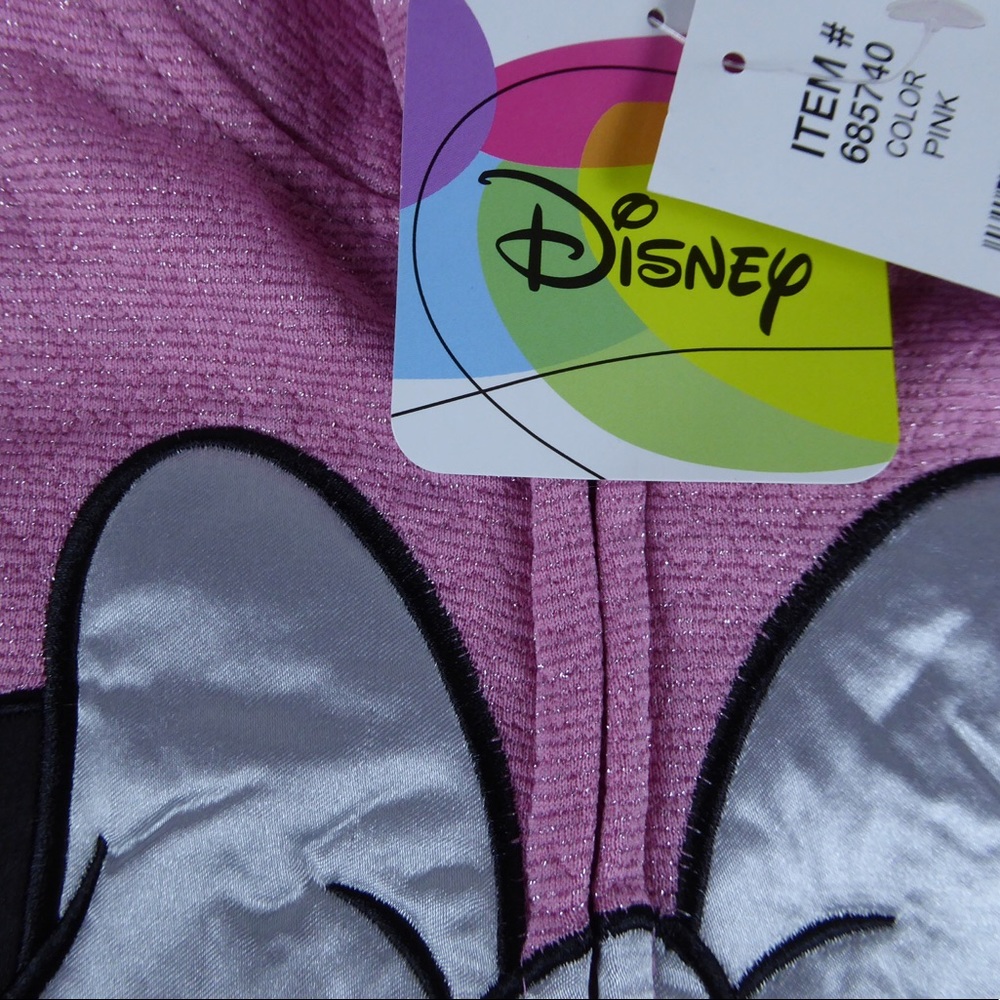 Disney Minnie Mouse Sparkly Hoodie w/ Ears Glitter - Picture 5 of 6
